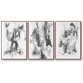 thumbnail image 1 of Graphite Abstract I - Framed Premium Gallery Wrapped Canvas L Frame 3 Piece Set - Ready to Hang, 1 of 9