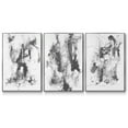 thumbnail image 1 of Graphite Abstract I - Framed Premium Gallery Wrapped Canvas L Frame 3 Piece Set - Ready to Hang, 1 of 9