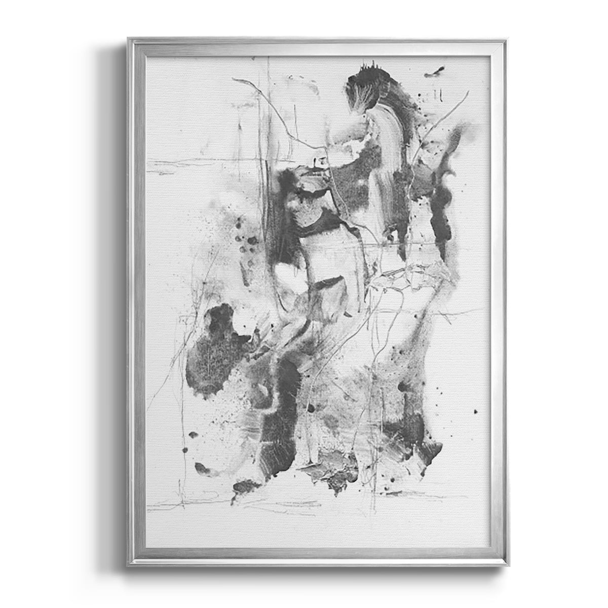 Graphite Abstract I Premium Framed Print, in Gold, Black, or Silver - Ready to Hang