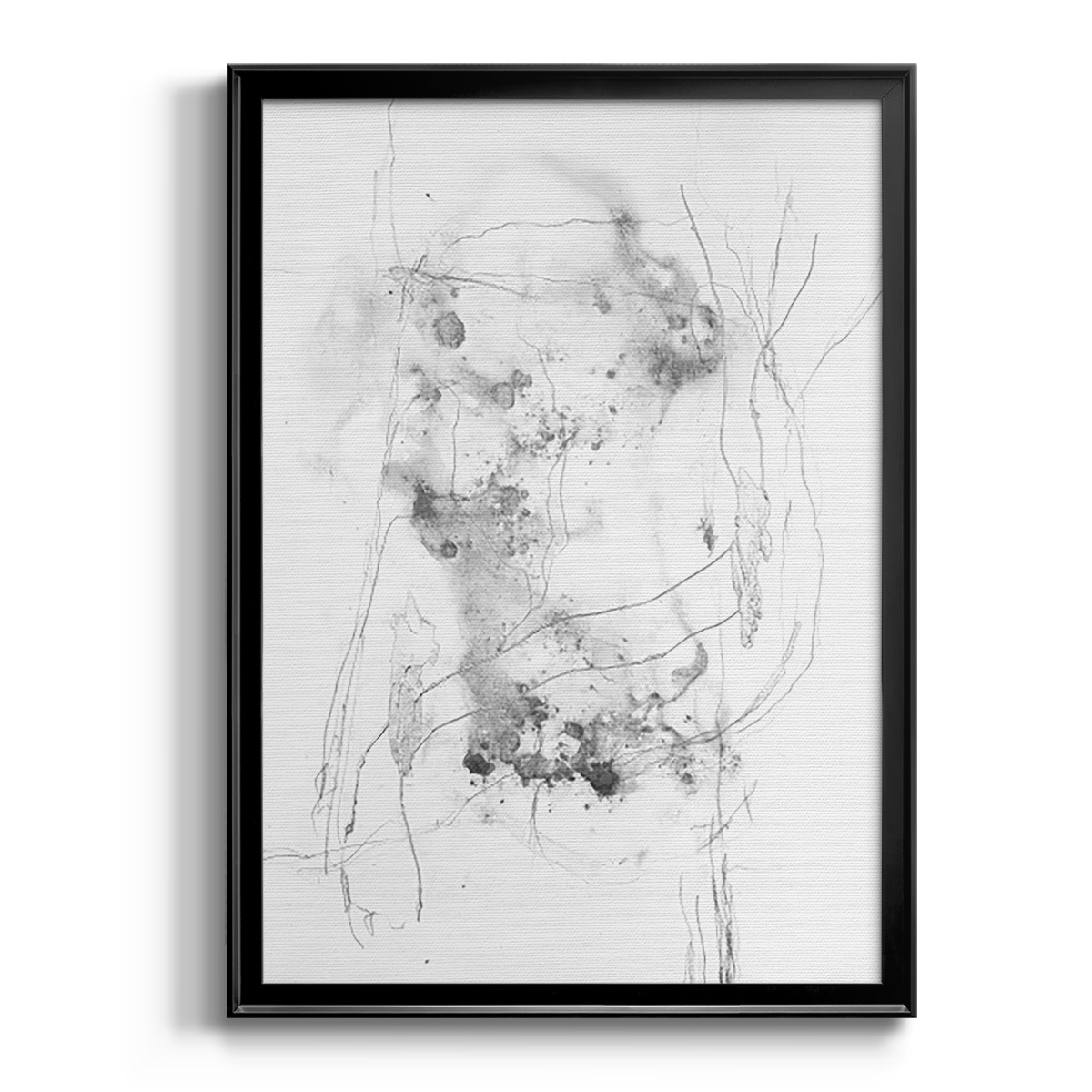 Graphite Abstract IV Premium Framed Print, in Gold, Black, or Silver ...