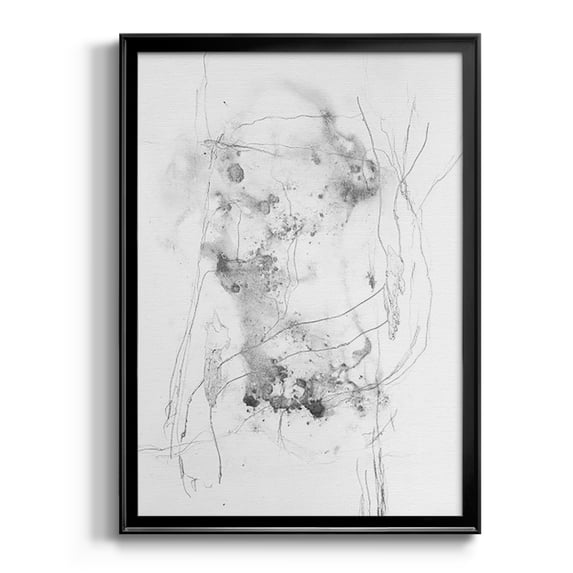 Graphite Abstract IV Premium Framed Print, in Gold, Black, or Silver - Ready to Hang