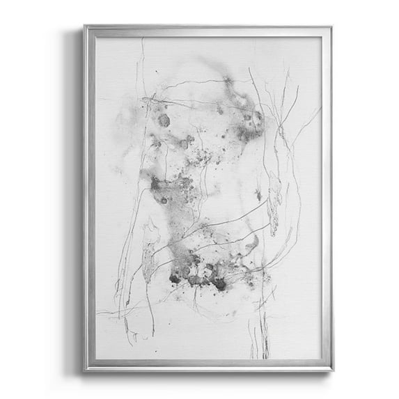 Graphite Abstract IV Premium Framed Print, in Gold, Black, or Silver - Ready to Hang