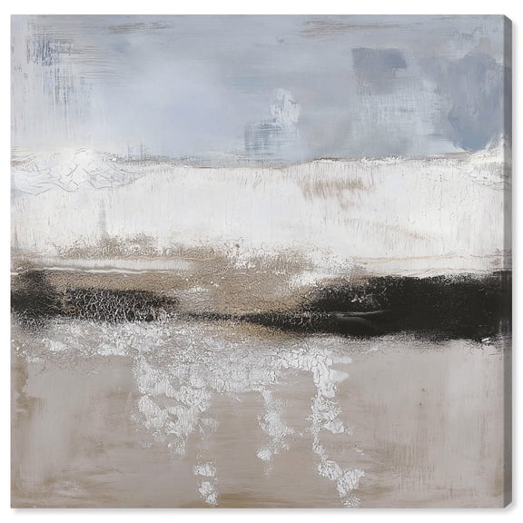 Graphite Depth I Canvas Neutral Abstracts by Art Remedy, Gallery Wrapped, 30" x 30"