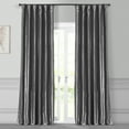 thumbnail image 1 of Graphite Faux Silk Taffeta Curtain (1 Panel), Graphite, 50W X 96L, 1 of 10