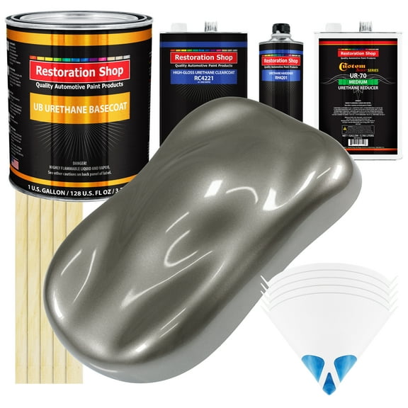 Graphite Gray Metallic Gallon URETHANE BASECOAT CLEARCOAT Car Auto Paint Kit