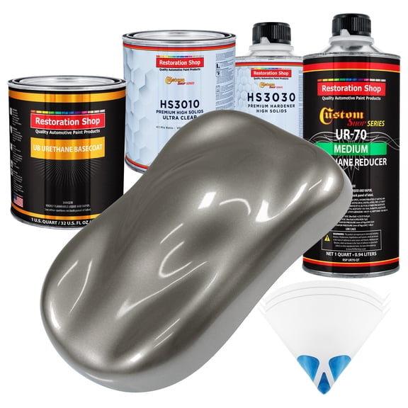 Graphite Gray Metallic Premium Quart URETHANE BASECOAT CLEARCOAT Auto Paint Kit