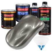 Graphite Gray Metallic Quart URETHANE BASECOAT CLEARCOAT Car Auto Body Paint Kit