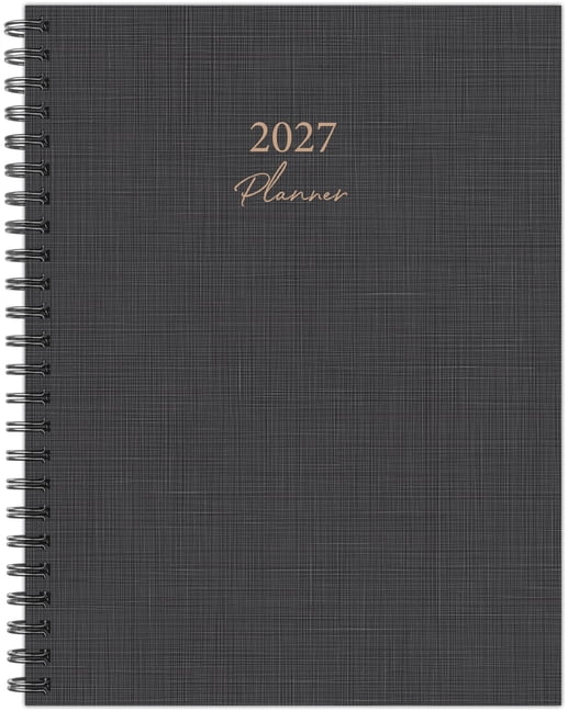 Graphite Grid 2027 6.5x8.5 Weekly Monthly Softcover Planner, (Paperback)