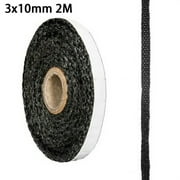 Graphite Impregnated Fiberglass Flat Rope Seal Gasket Replacement for Wood Stoves
