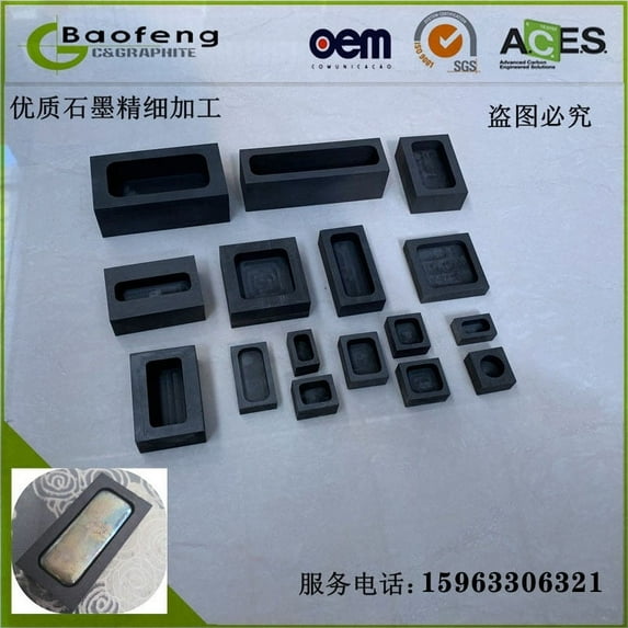 Graphite Ingot Mold Gold Silver Copper Mold Refining Graphite Mold Casting Ingot Mold for Metal