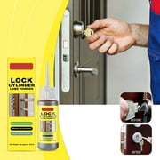 Graphite Lock Cylinder Lubricant Spray | Dry Powder Key Lubrication | Antirust Maintenance | Multi-Purpose Lock Key Lube | 8g Bottle with Needle Applicator | Non-Greasy Dust-Free Formula