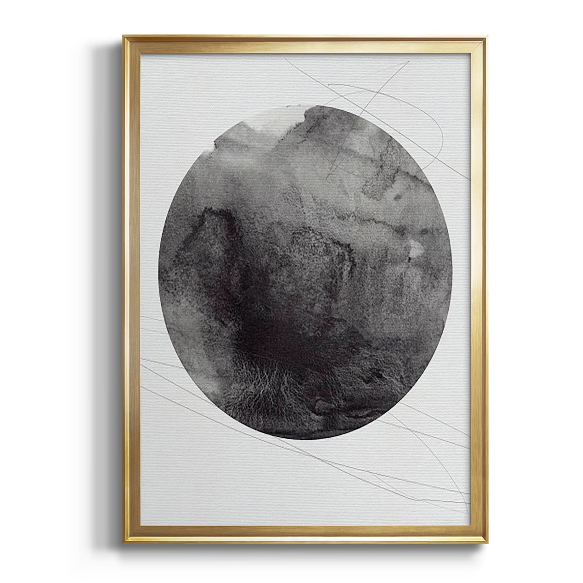 Graphite Moon I Premium Framed Print, in Gold, Black, or Silver - Ready to Hang