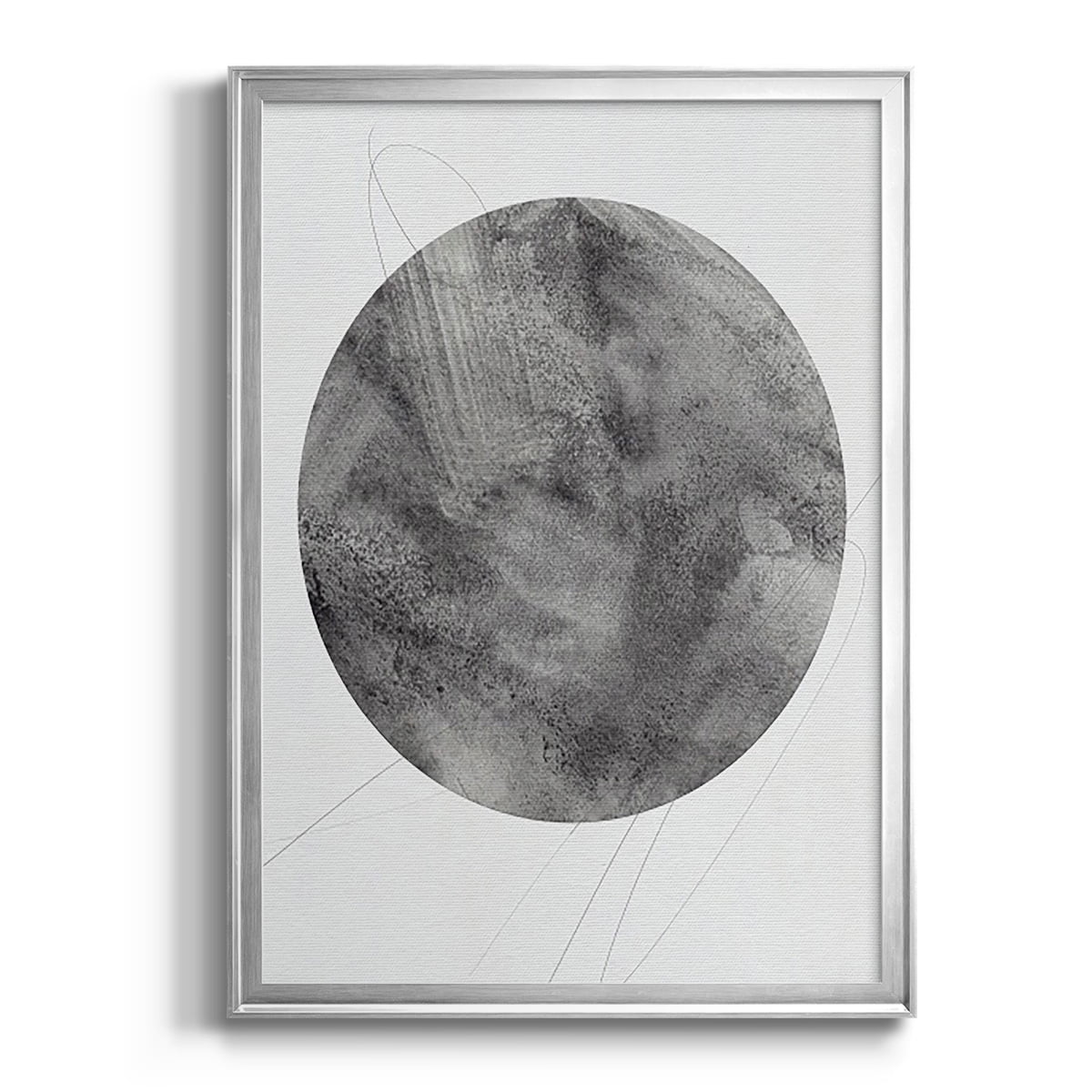 Graphite Moon II Premium Framed Print, in Gold, Black, or Silver - Ready to Hang