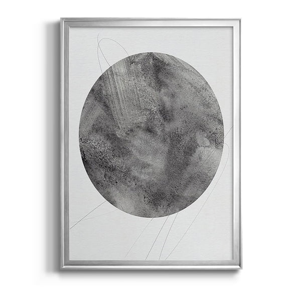 Graphite Moon II Premium Framed Print, in Gold, Black, or Silver - Ready to Hang