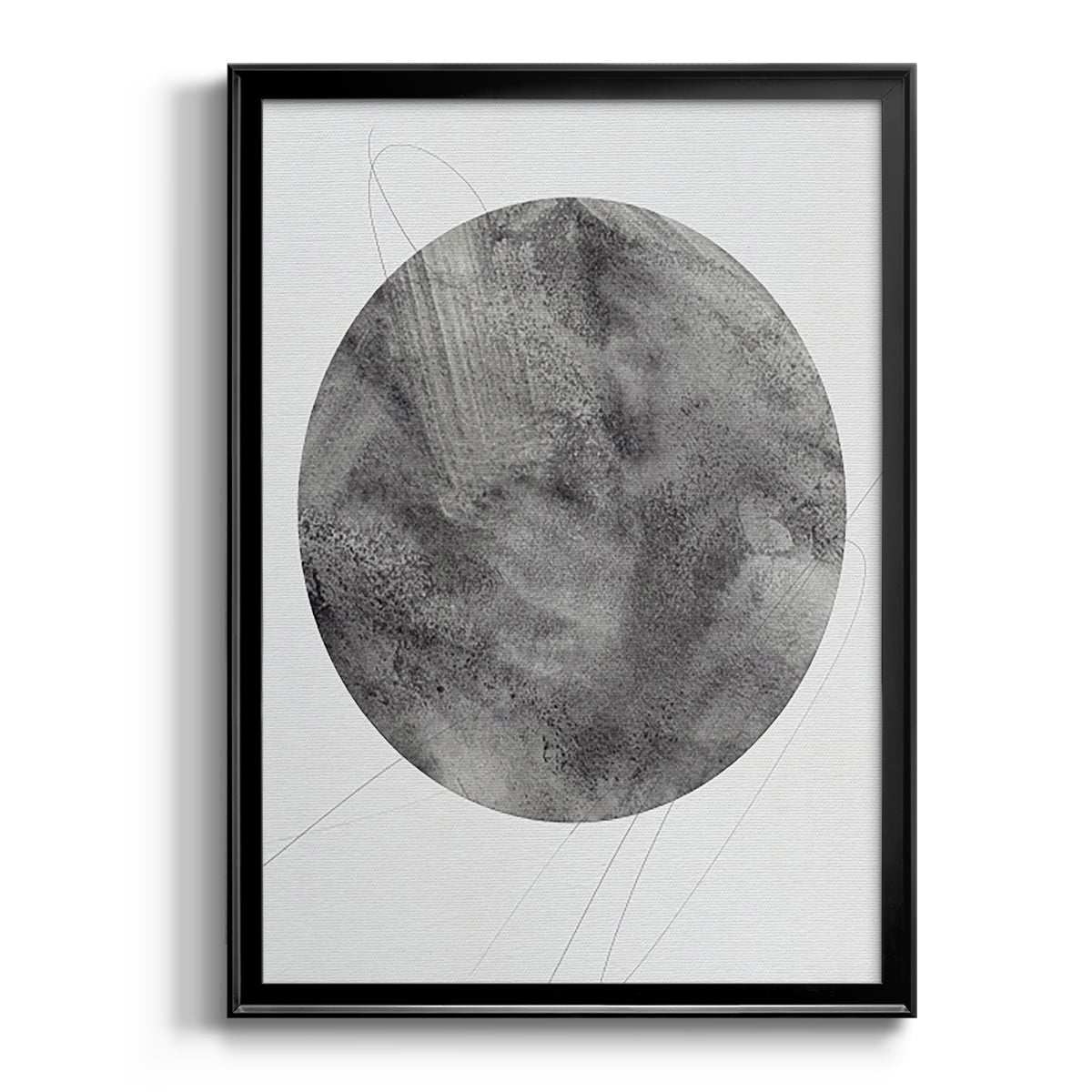 Graphite Moon II Premium Framed Print, in Gold, Black, or Silver - Ready to Hang