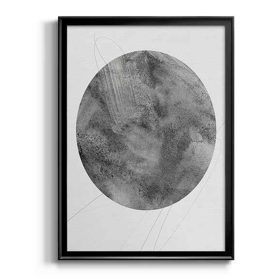 Graphite Moon II Premium Framed Print, in Gold, Black, or Silver - Ready to Hang
