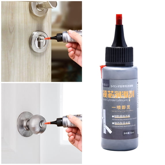 Graphite Powder Lock Core Lubricant with Needle Tube - Long Lasting Dry Lube for Door Cylinders & Keys - Multifunctional Non-Sticky Anti-Freeze Lubricant