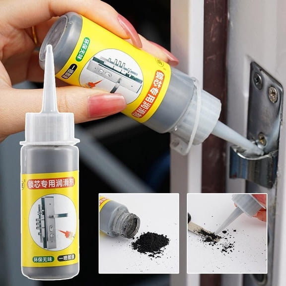 Graphite Powder Lock Lubricant - 60ml, Keyhole Lubricant for Doors, Windows, Mechanical Locks, and Car Locks