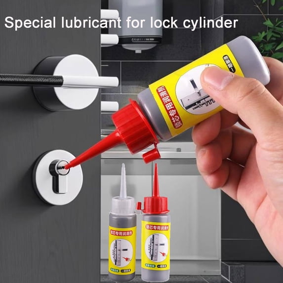 Graphite Powder Lock Lubricant | Odorless Non-Greasy Keyhole Door Window Lock Lubrication | Friction-Free Mechanical Pencil Powder | Easy Clean Application | 60ml