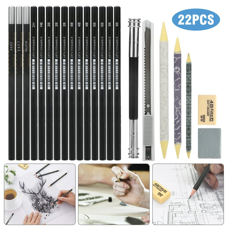 Graphite Sketch Drawing Pencil Set, EEEkit 22 Pcs Professional