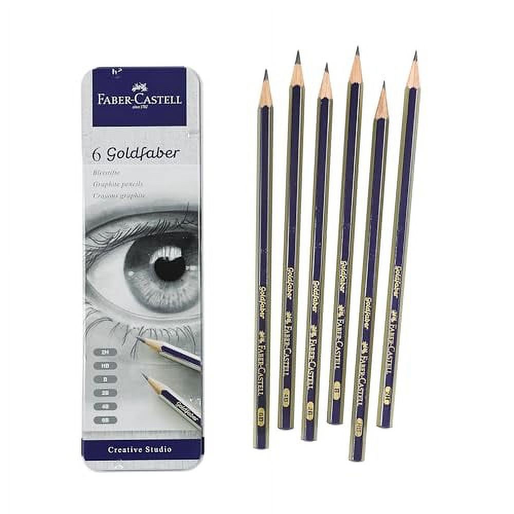 Graphite Sketch Pencil Set 6 Graphite Pencils (2H, HB, B, 2B, 4B, 6B