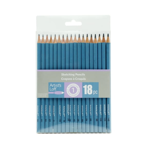 Graphite Sketching Pencil Set by Artist's Loft 18ct
