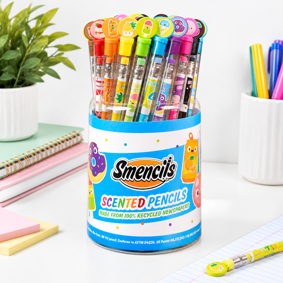 Graphite Smencils Cylinder - Hb #2 Scented Pencils 50 Count Gifts For Party Favors Classroom Rewards