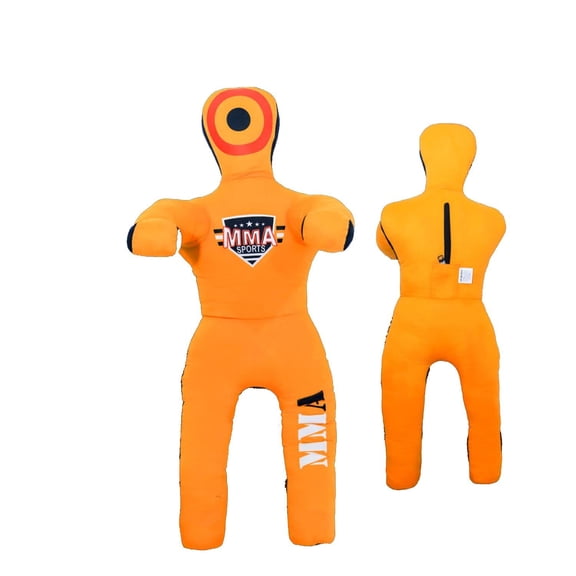 Grappling Dummy for Martial Arts Training 41 Inch Orange Canvas Dummy for Kids
