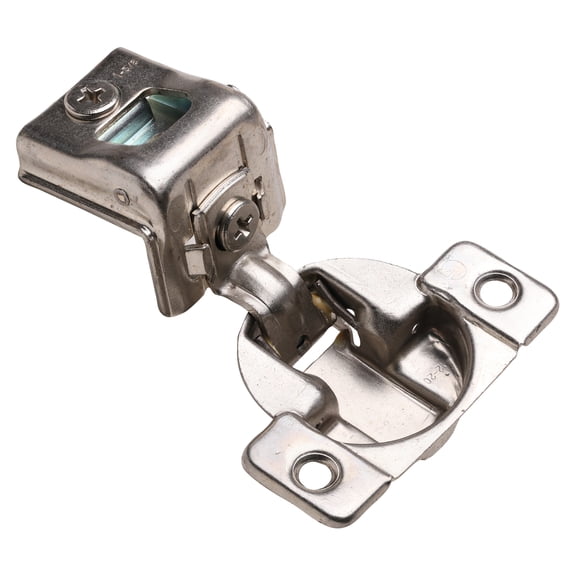 Grass 2-Pack 04498-15 TEC 864 Hinge, Wrap Mount 108 Degree, 1-3/8" Overlay, Screw-on Self Close, Compact Style Face Frame Hinge, Nickel Plated