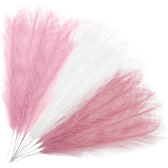 Grass Artificial Flowers,Bexikou 17.7" Faux Grass for Home Kitchen,Small Grass Pompas Floral Arrangement and Vase Filler for Wedding Mothers Day Decoration