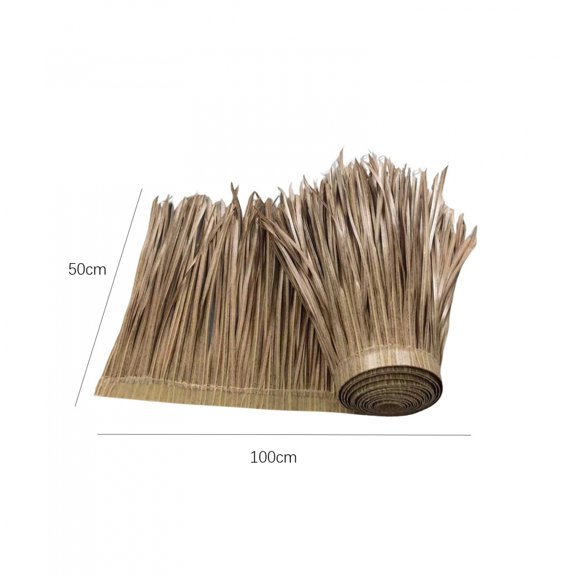 Grass Artificial Thatch Roofing for Outdoor Garden Patio Umbrella Cover 1mx50cm Straw Roof Thatch Simulation Panel Palm Thatch