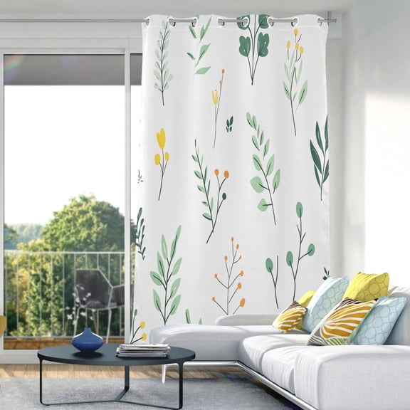 Grass Blackout Curtains 84"x42" Thermal Insulated Curtain 1 Panel