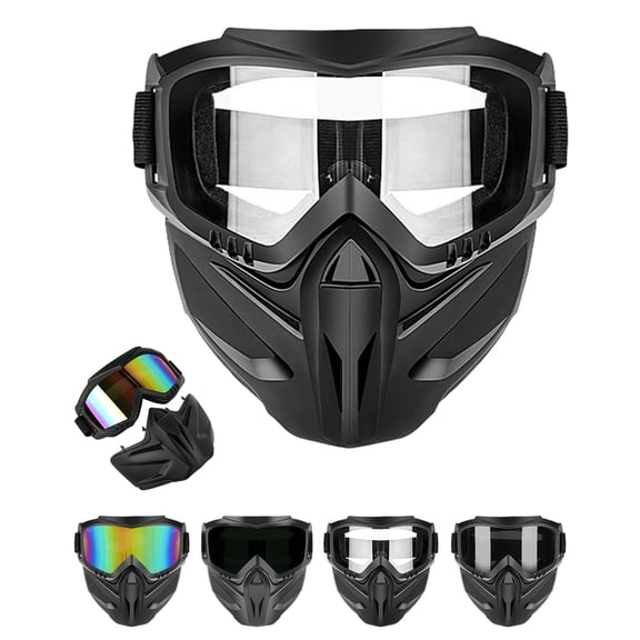 Grass Cutting Mask,2026 New Full Face Goggle Mask with Anti-Fog HD Lens for Motorcycle, ATV, Skiing, Cycling, Outdoor Work & Dust Defense