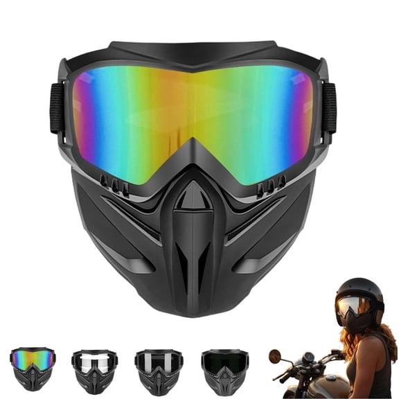 Grass Cutting Mask,Detachable Full Face Goggle Mas for Riding,Racing, Grass Cutting