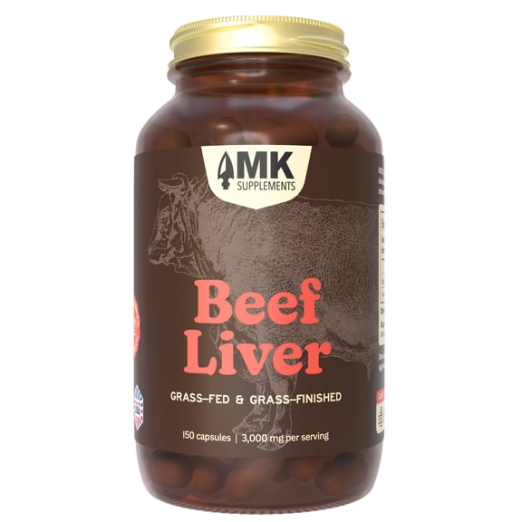 Grass-Fed Beef Liver Supplement - 150 Capsules (30-Day Supply)