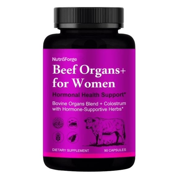 Grass Fed Beef Organ Supplement for Women Ancestral Multi Organ Formula (Liver, Heart, Kidney, Pancreas, Spleen) Freeze Dried Beef Capsules Natural Energy & Immune Support 120 Capsules