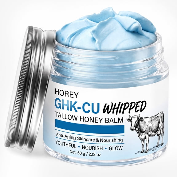 Grass-Fed Beef Tallow & GHK-CU Copper Peptide Face Cream Moisturizing, Barrier Support, Anti-Aging 60g