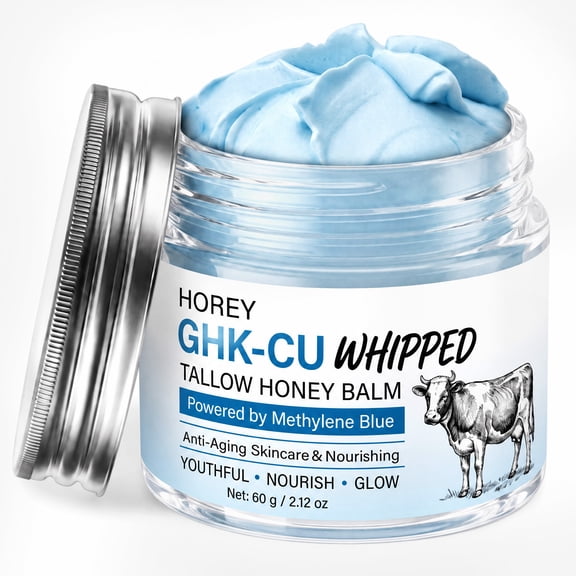 Grass-Fed Beef Tallow & GHK-CU Copper Peptide Face Cream Moisturizing, Barrier Support, Anti-Aging 60g