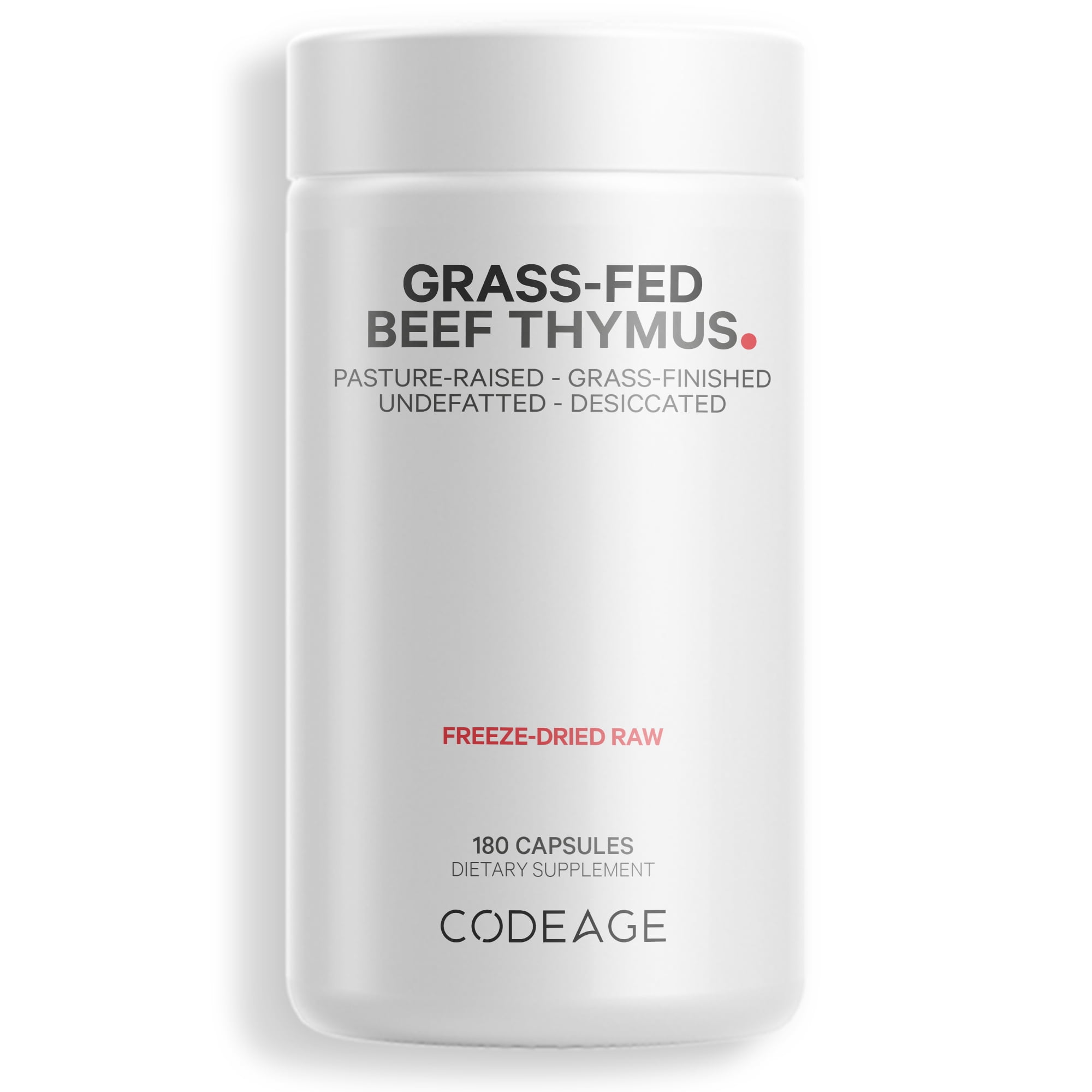 GrassFed Beef Thymus, FreezeDried, NonDefatted, Desiccated Glandular