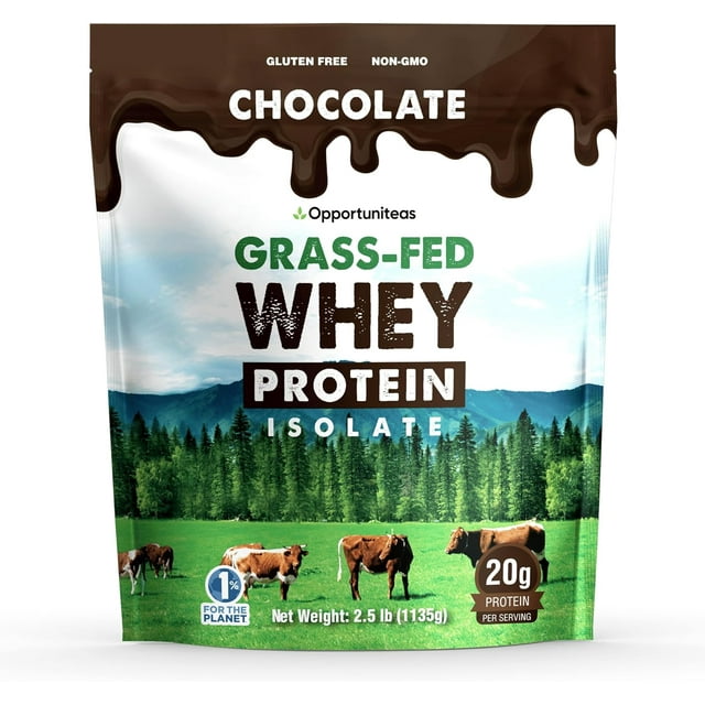 Grass Fed Chocolate Whey Protein Isolate Powder 20g Protein Powder