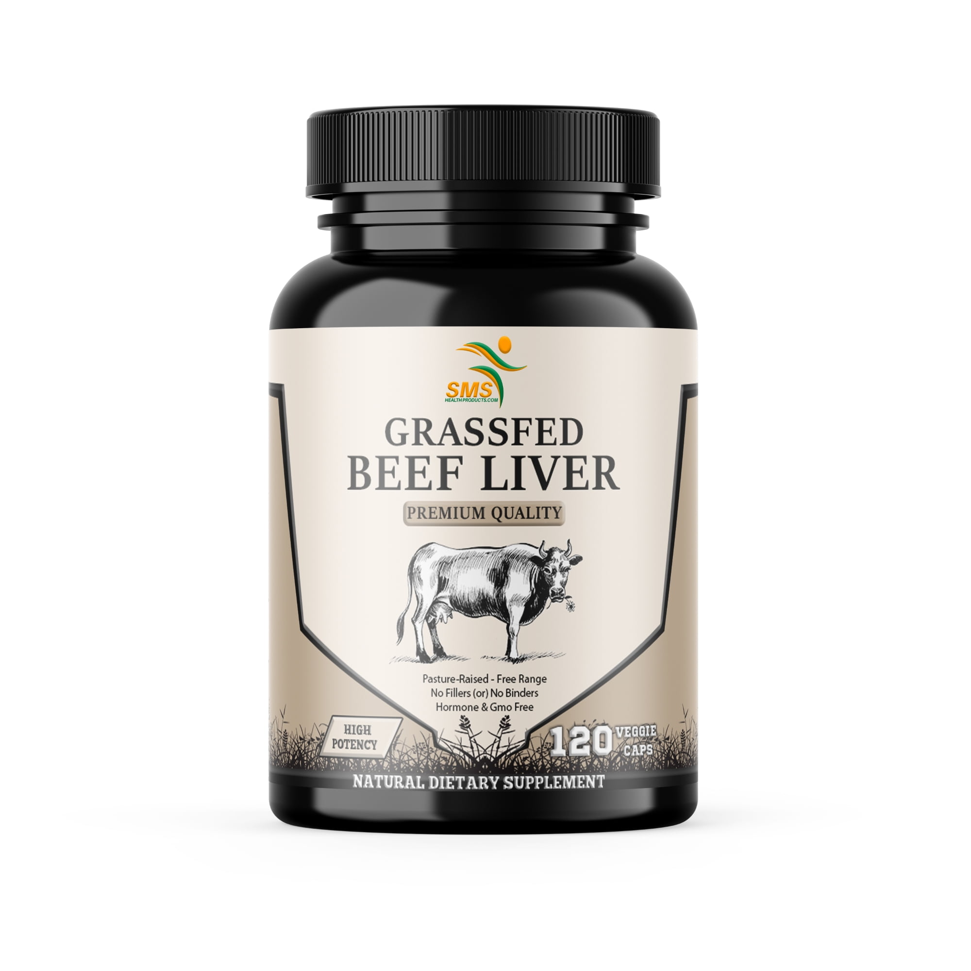 Grass Fed Desiccated Beef Liver Capsules (120 Pills, 750mg Each ...