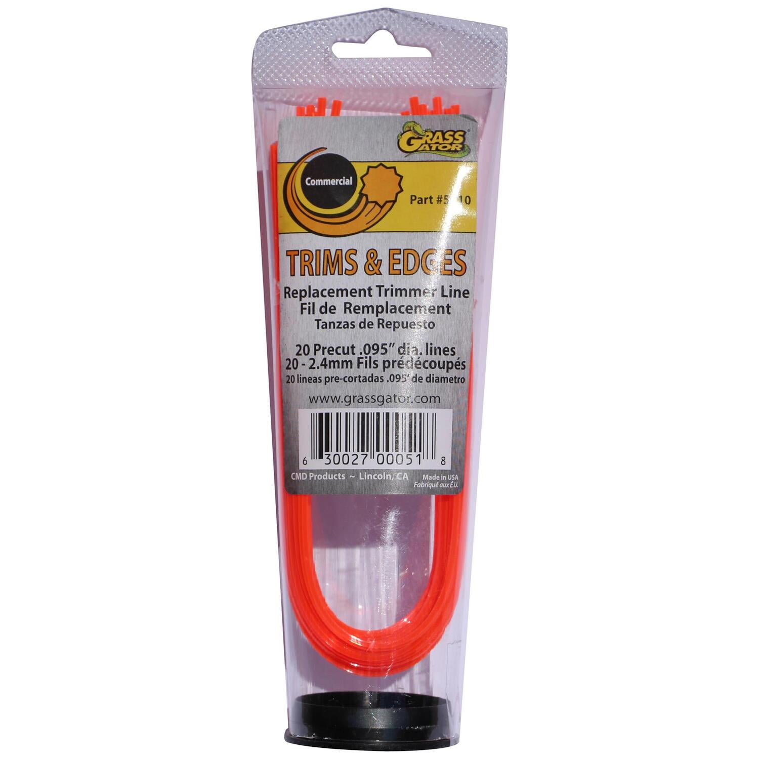 Grass Gator 5610 Trims & Edges String Trimmer Line .095 PreCut Line