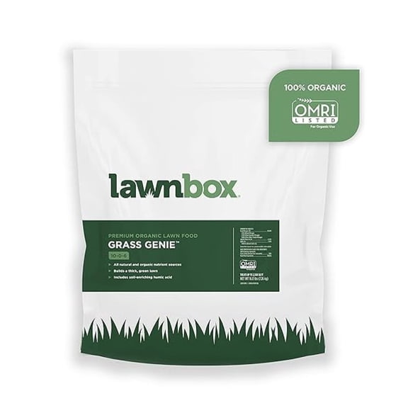 Grass Genie 10-0-6 100% Organic Spring Grass Fertilizer 16 lb Bag Covers 2,500 sq ft