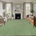 thumbnail image 1 of Grass Green 5x7 Area Rugs, Farmhouse Burlap Solid Green Color Modern Linen Texture Non-Skid Rubber Backing Large Rectangle Rugs - Living Room Bedroom Home Office, Indoor Floor Carpets Washable Rug, 1 of 9