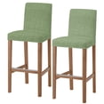 thumbnail image 1 of Grass Green Bar Stool Cover Set of 2, Farmhouse Burlap Solid Green Modern Linen Texture Stretch Bar Chair Cover, Removable Washable Pub Counter Stool Chair Slipcover for Kitchen Dining Room Pub Cafe, 1 of 9
