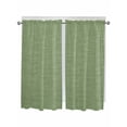 thumbnail image 1 of Grass Green Bedroom Curtains 63 Inches length, Farmhouse Burlap Solid Green Color Modern Linen Texture Window Treatment Curtain Drapes, Rod Pocket Curtain Panels for Living Room, 42"x63", 2 Panels, 1 of 7