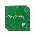 thumbnail image 1 of Grass Green Birthday Cloth Napkins Set of 4 Reusable Dinner Napkins, Colorful Confetti Ribbons Polka Dots Classroom Cocktail Napkin Washable Table Napkins for Wedding/Party/Baby Shower 20"x20", 1 of 7