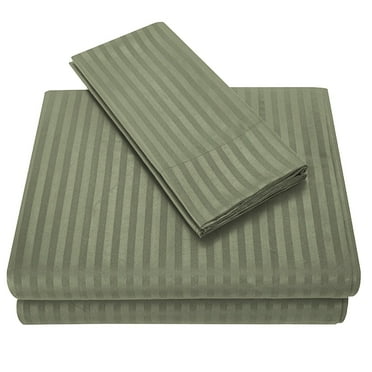 Grass Green King|Plain Woolen Cloth Inlaid Four Piece Bed Set Bed Sheet Set