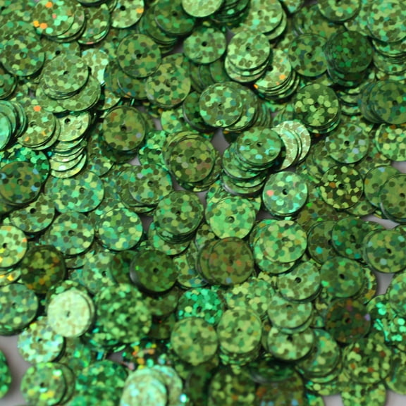 Grass Green Sequins 8mm Hologram Glitter Multi Reflective Metallic Made in USA