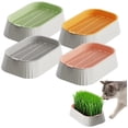 thumbnail image 1 of Double Layer Grass Grower Planter Tray with Water Tray, Soilless Wheatgrass Sprouting Container for Indoor Gardening, Pet Supplies Nursery Box, Easy Clean, Non-Slip Base, 1 of 7